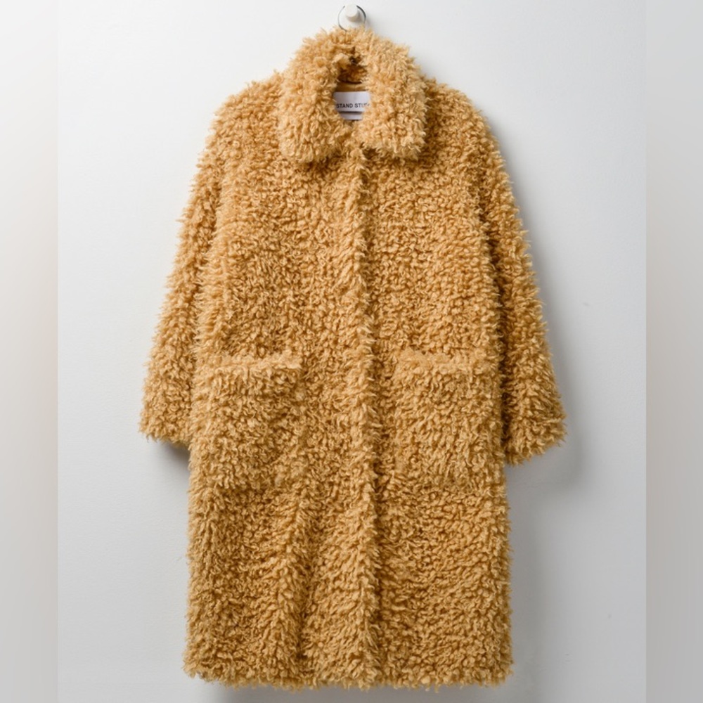 Stand Studio ‘Taylor’ coat in Light Hazel, size 34